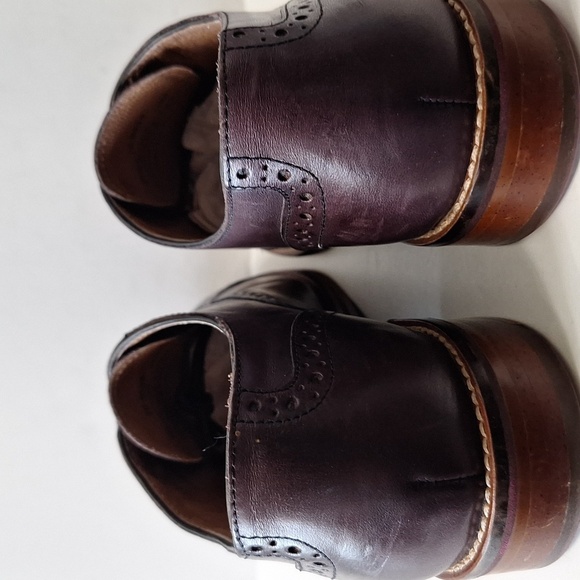 Johnston & Murphy Burgundy Italian Calfskin Conard Preppy Wingtip Oxfords Size 8 - Picture 8 of 12